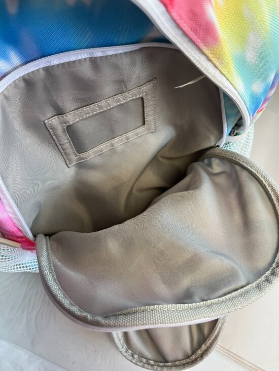 PB Teen Tie Dye Backpack Pastel Rainbow School Travel Book Bag Adjustable main image 10